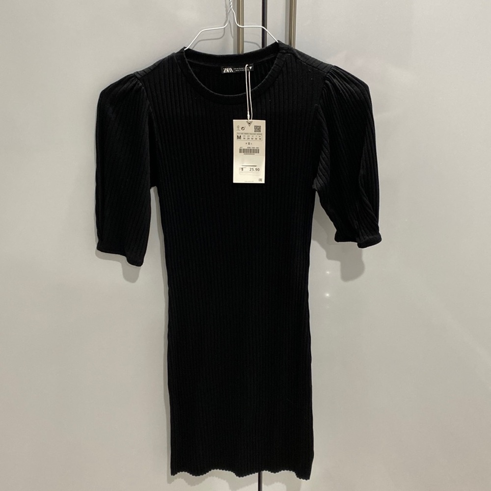 Zara black mini dress new with tags